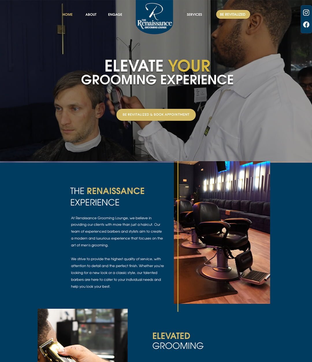 Renaissance Grooming Lounge — brand and web work by ETG Strategy Partners