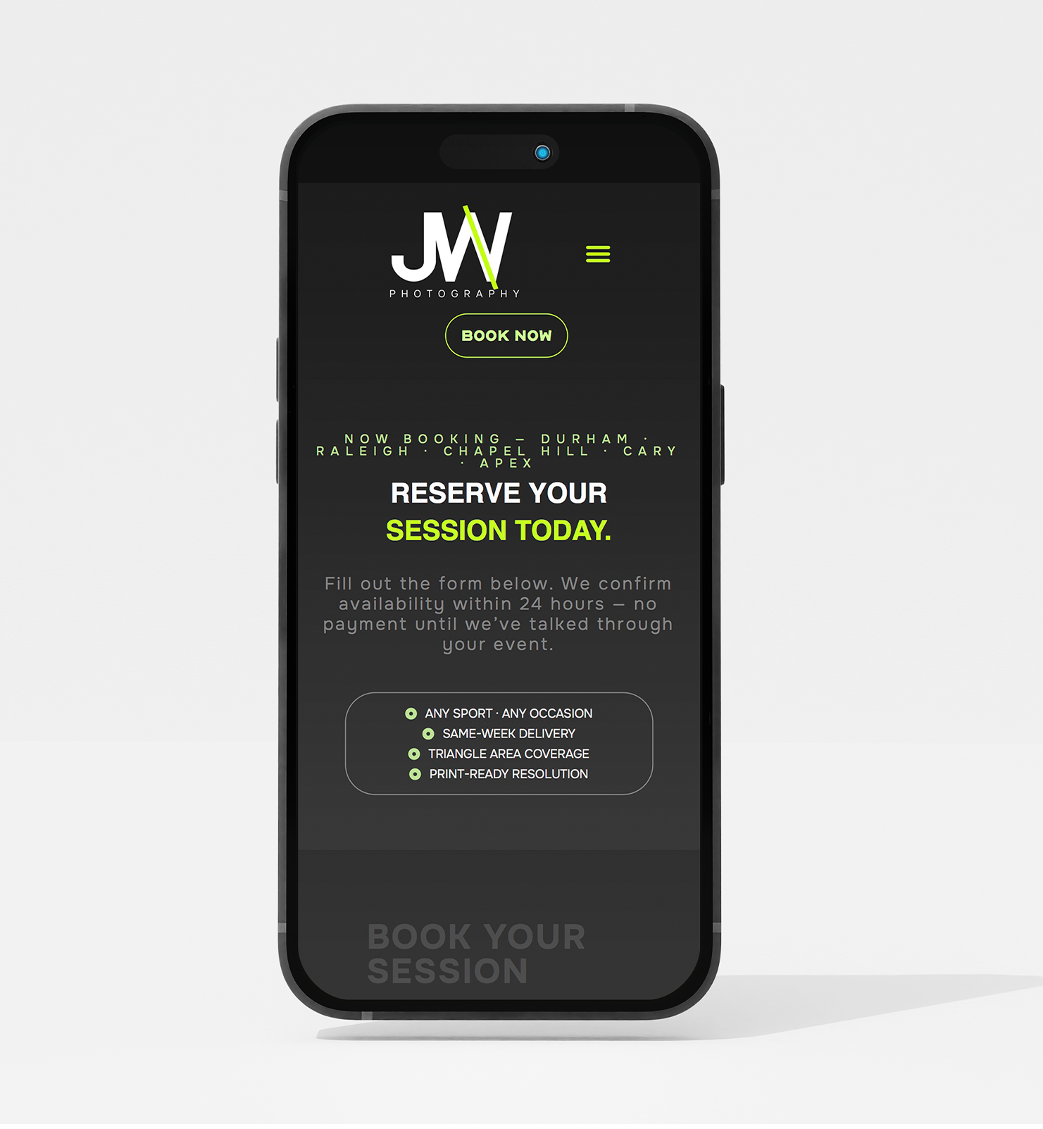 JW Sports Photography — brand and web work by ETG Strategy Partners